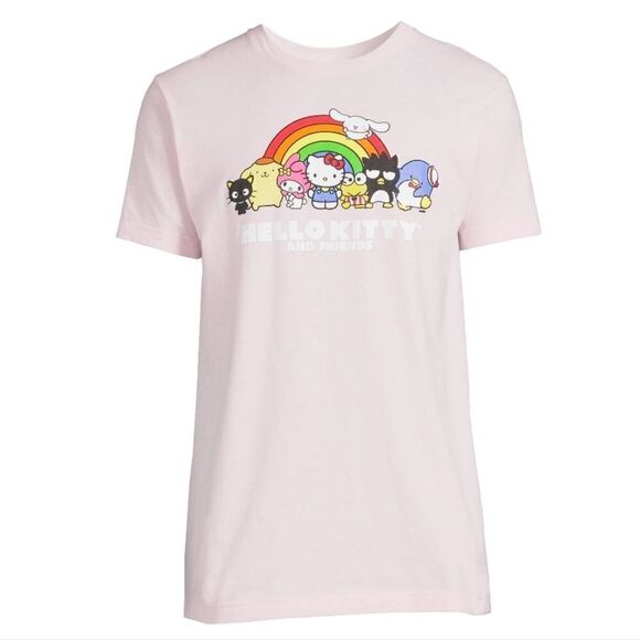 Hello Kitty + Friends Graphic Tee 2XL  NWT Light Pink - Picture 1 of 4